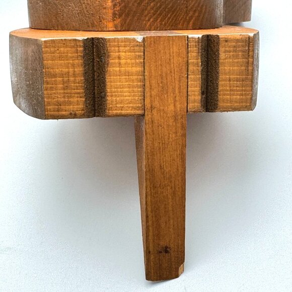 Wooden Pig Doorstop Vintage Handcrafted Handpainted Farmhouse Rustic Decor - Picture 7 of 10